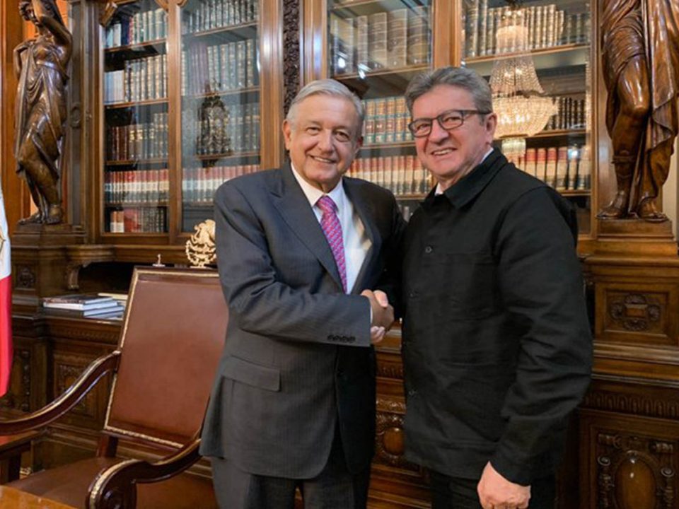 AMLO se reúne con Jean-Luc Mélenchon, líder de Francia Insumisa