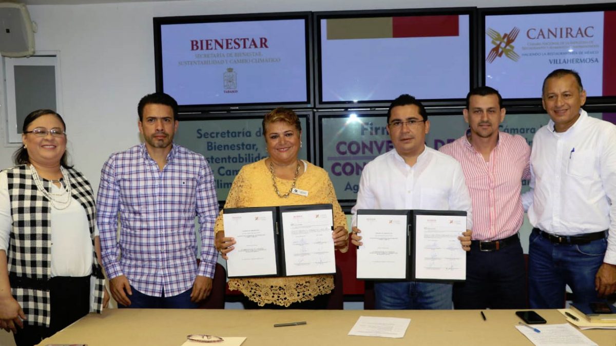 Signan Secretaría de Bienestar y CANIRAC convenio de concertación